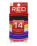 Red Elastic Band 14ct 5MM Assorted Color #HEB12 - BPolished Beauty Supply