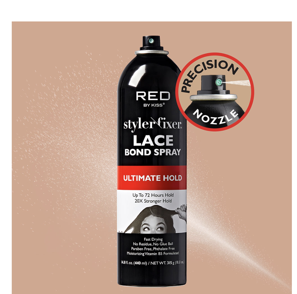 Red by Kiss Styler Fixer Lace Bond Spray Ultimate Hold 2.7fl. oz.