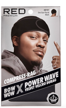 RED Power Wave Compression Durag (Black & Gray)