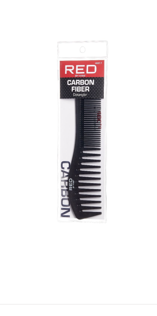 Kiss Red Carbon Detangler Comb # HM17 - BPolished Beauty Supply