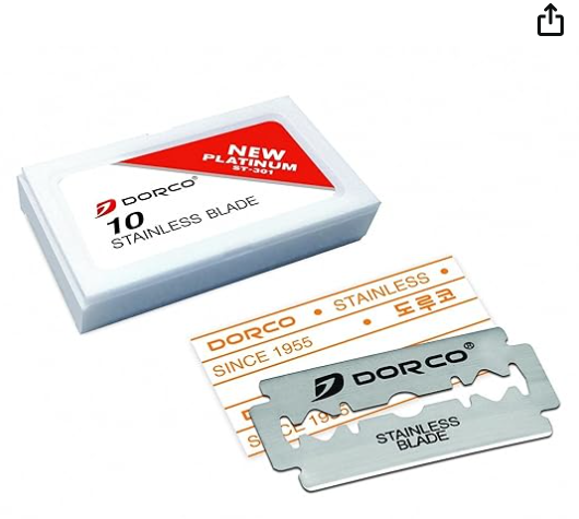 Dorco ST301 Platinum Extra Double Edge Razor Blades 10 blades per pack - BPolished Beauty Supply
