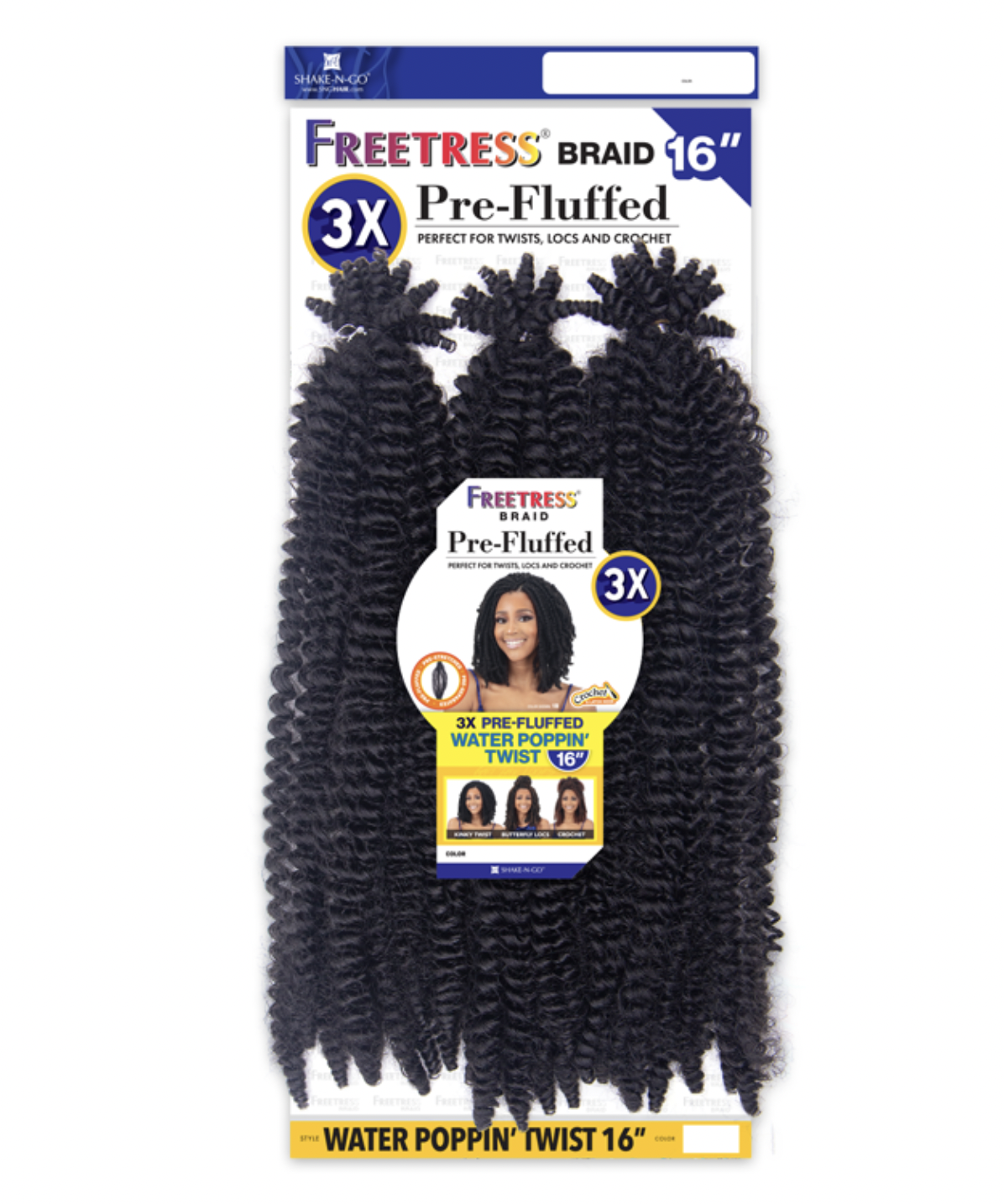 Shake N Go FreeTress Crochet Braids Butterfly Loc 12 inch (3-pack,2)