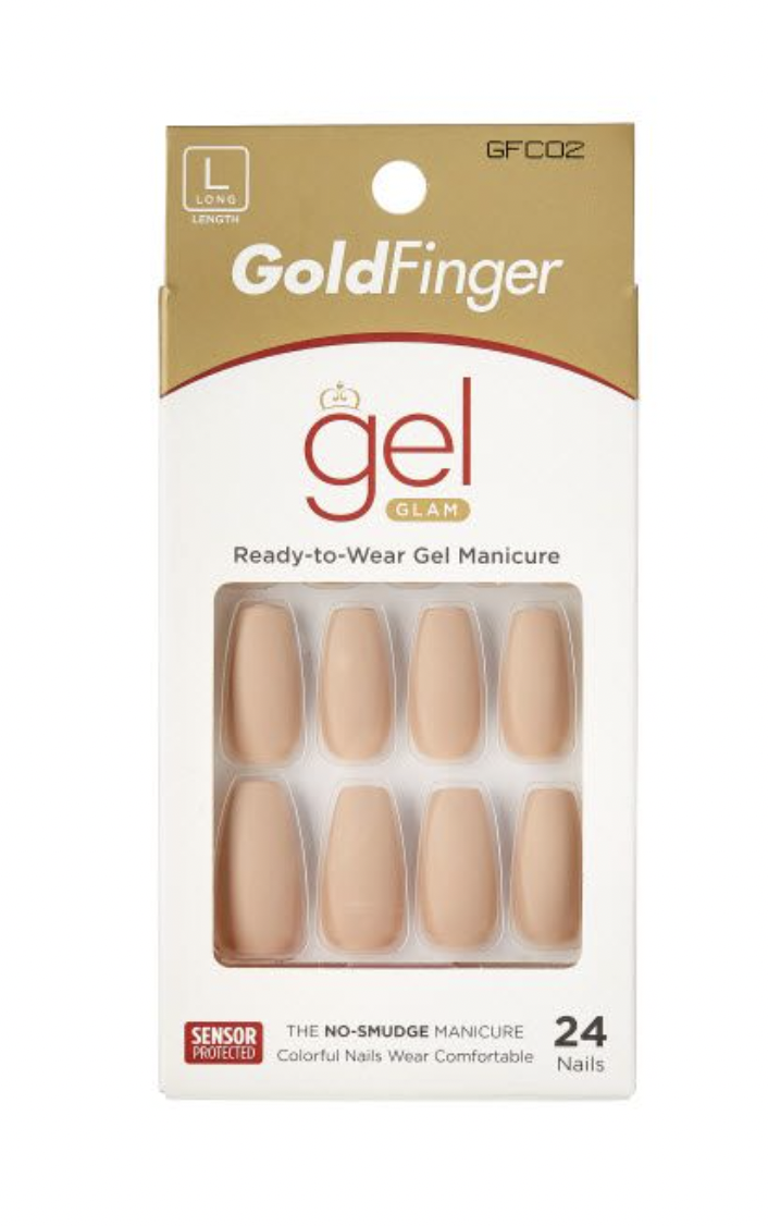 Kiss Gold Finger Glam Ready-to-Wear Gel Manicure - BPolished Beauty Supply