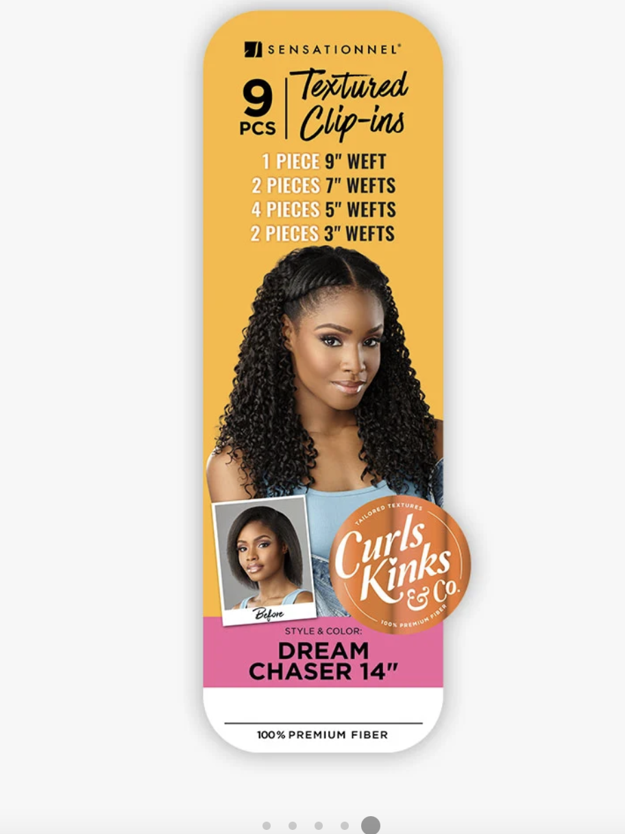 Sensationnel Textured Clip-Ins Weave Curls Kinks N Co - Dream Chaser 14" - BPolished Beauty Supply