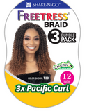 Shake-N-Go 3X FreeTress Crochet Pacific Curl 12" - BPolished Beauty Supply