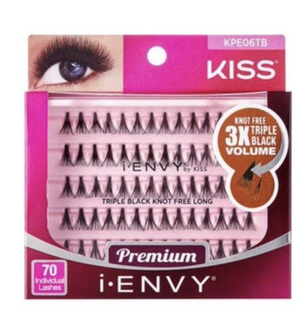 Kiss iEnvy Triple Black Knot Free Long 70 pc KPE06TB - BPolished Beauty Supply