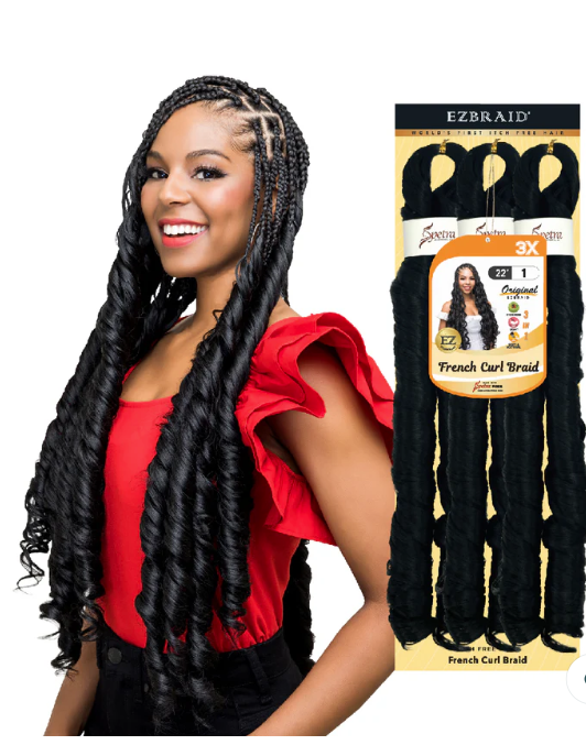 EZ Braid French Curl 22” – The Perfect Braiding Hair for Boho and Goddess Styles