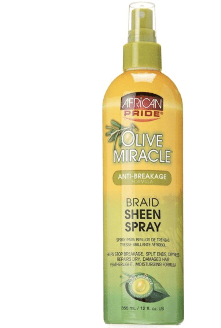 African Pride Olive Miracle Growth Sheen Spray, 12 oz. - BPolished Beauty Supply