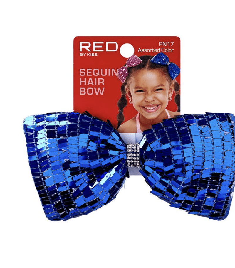 Red Kids Ribbon Metal Clip Sequin