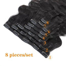 Black wavy hair clip ins