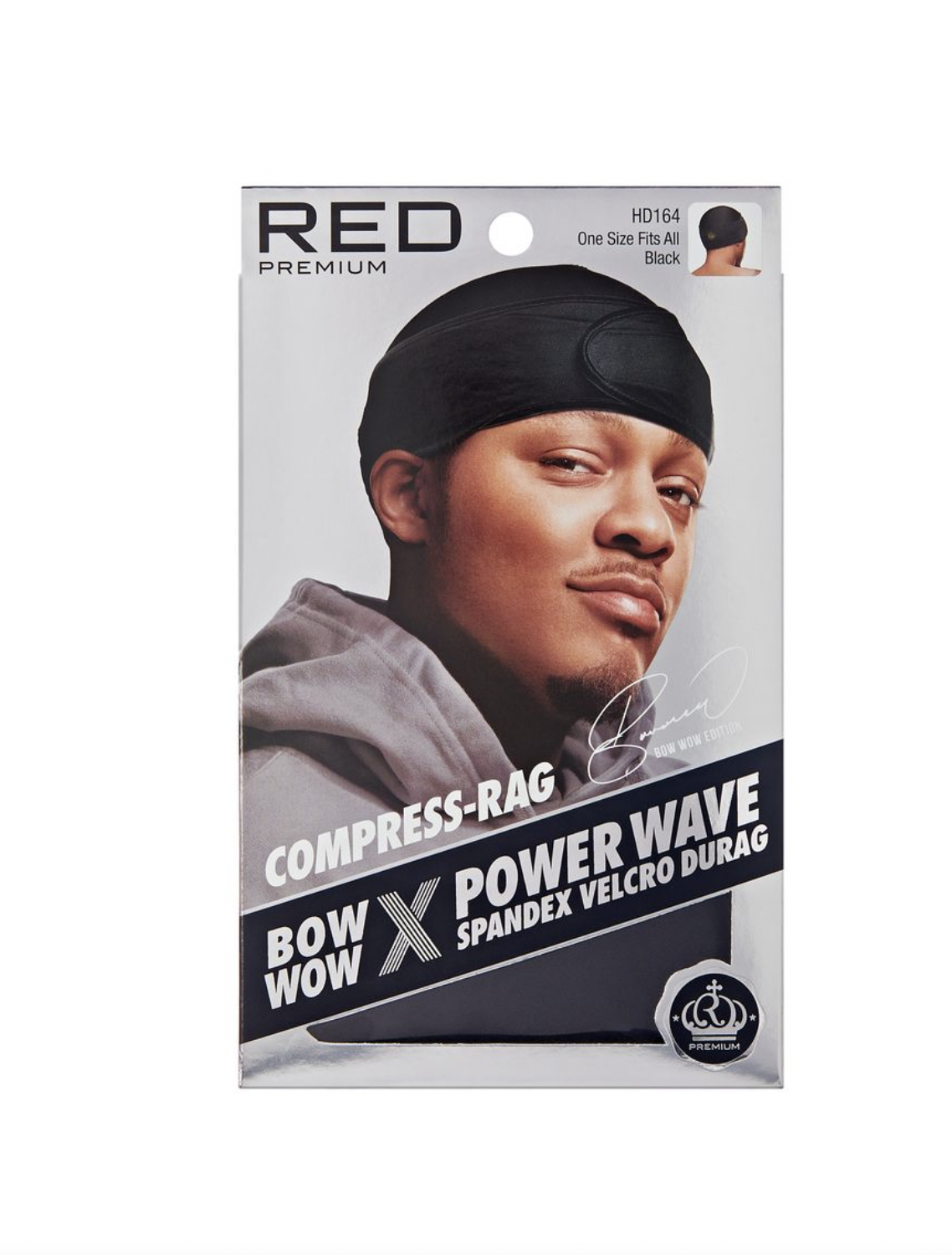 RED Power Wave Compress Rag Spandex Black #HD164 - BPolished Beauty Supply