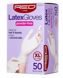 Red Kiss Powder Free Latex Gloves  (Small, Medium, Large, X Large) 50 count - BPolished Beauty Supply