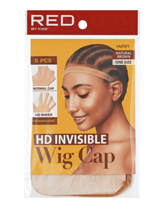 Red HD Stocking Wig Cap (5pcs) (Black, Natural, Beige)