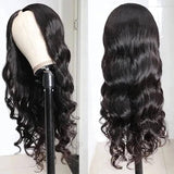 BPolished Human Hair Hair U Part Wig