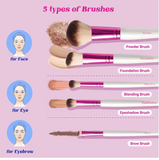 Ruby Kisses Total Face Makeup Brush Kit #RA01 - BPolished Beauty Supply