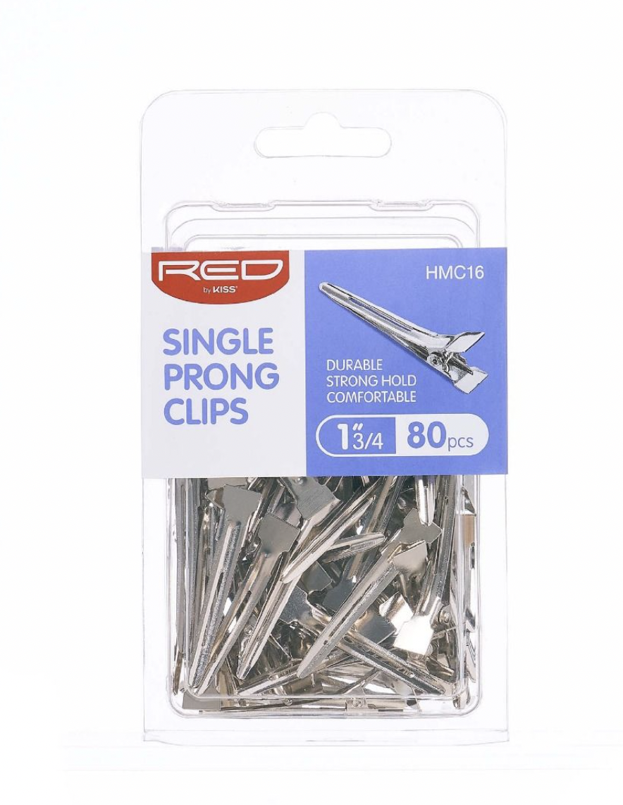 Red Kiss  1 3/4" Single Prong Clip 80ct  #HMC01 - BPolished Beauty Supply