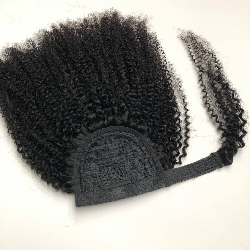 Virgin Hair Wrap Ponytail Hair (Kinky Curly, Kinky Straight, Straight)