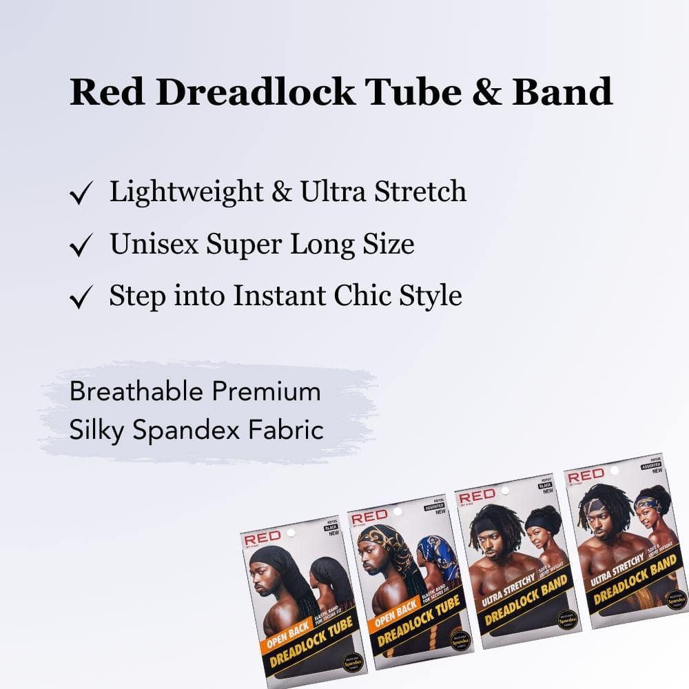Red Spandex Dreadlock Tube & Band (HD105-108)