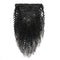 Black kinky clip in hair extensions