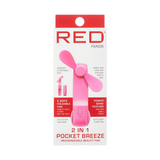 2 In 1 Pocket Breeze Beauty Fan, Pink #FAN06