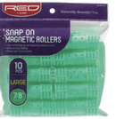 RED Snap On Magnetic Rollers (Multiple Sizes)