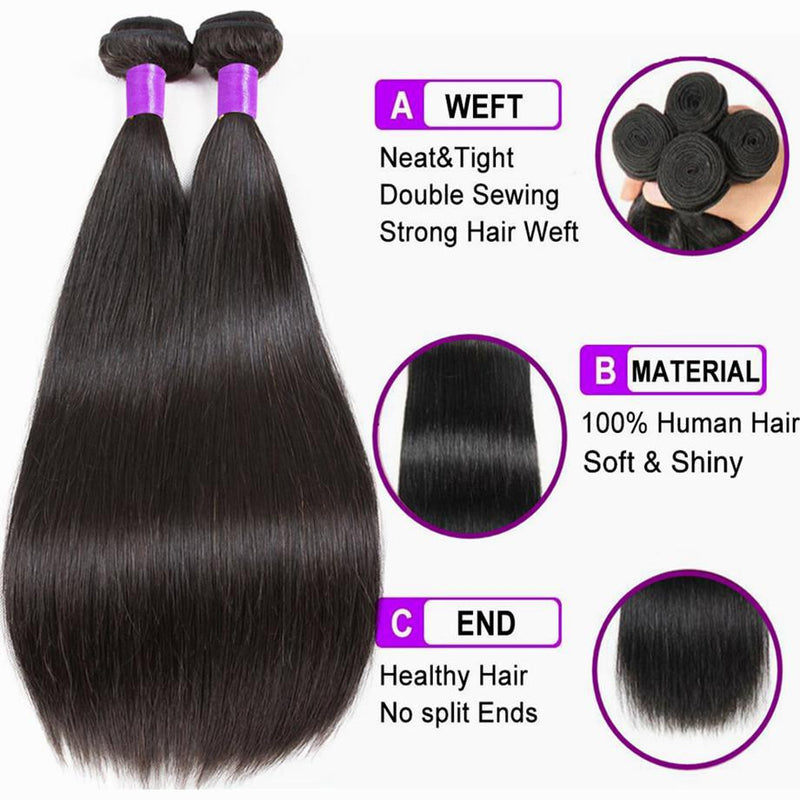 Brazilian Virgin Hair Bundles 12A