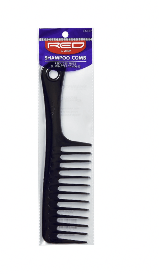 Kiss Red Shampoo Comb (Black) #HM36