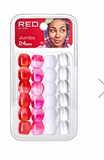 Red Jumbo Hair Beads 24pcs - BPolished Beauty Supply