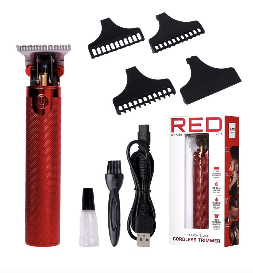 RED Precision Blade Cordless Trimmer Red #CT12 - BPolished Beauty Supply
