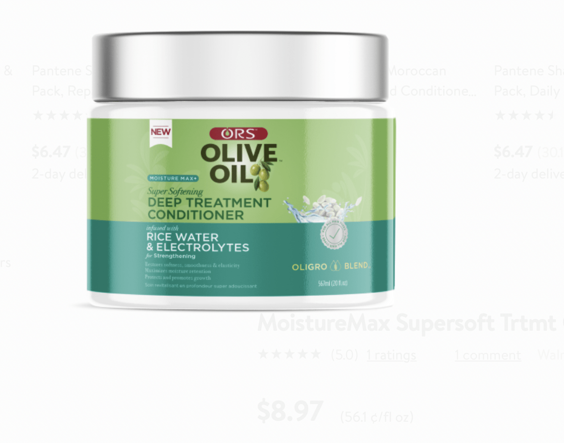 ORS Olive Oil Max Moisture Super Softening Treatment Conditioner Infused with Rice Water and Electrolytes 20 oz. - BPolished Beauty Supply