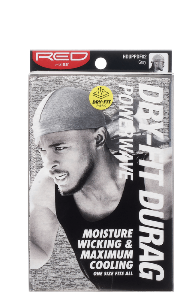 RED Power Wave Dry-Fit Durag Grey #HDUPPDF02