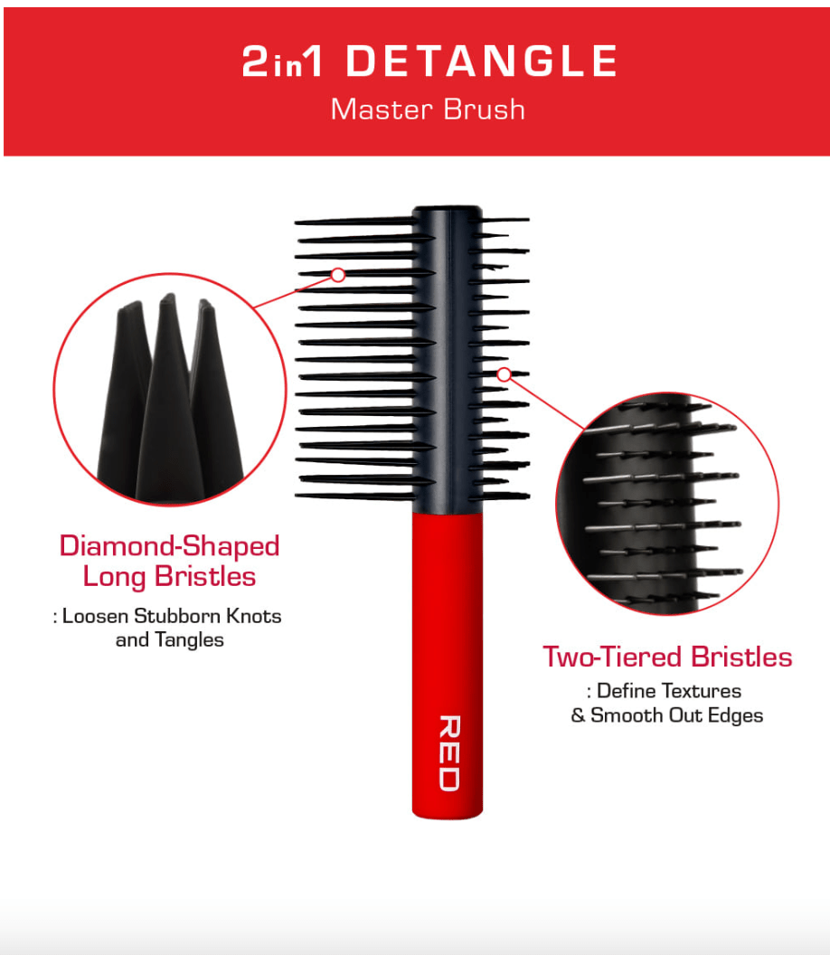 Red by Kiss 2-in-1 Detangle Master Brush #HH209