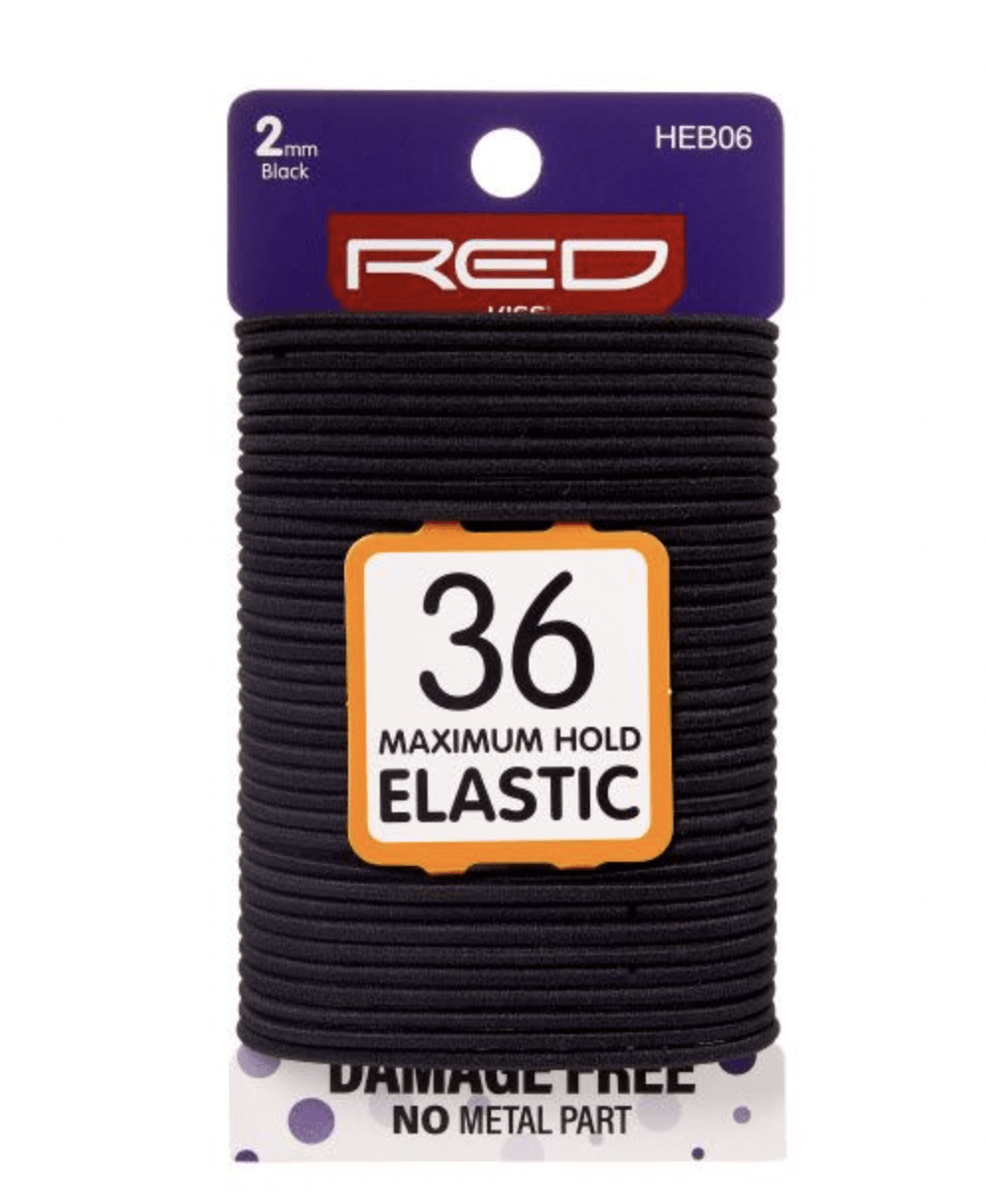 RED Elastic Band 36/ct, 2mm, Black	#HEB06 - BPolished Beauty Supply