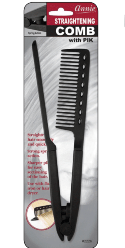 Annie Straigtening Comb W/Pik Spring Action