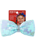 Red Kids Ribbon Metal Clip Sequin