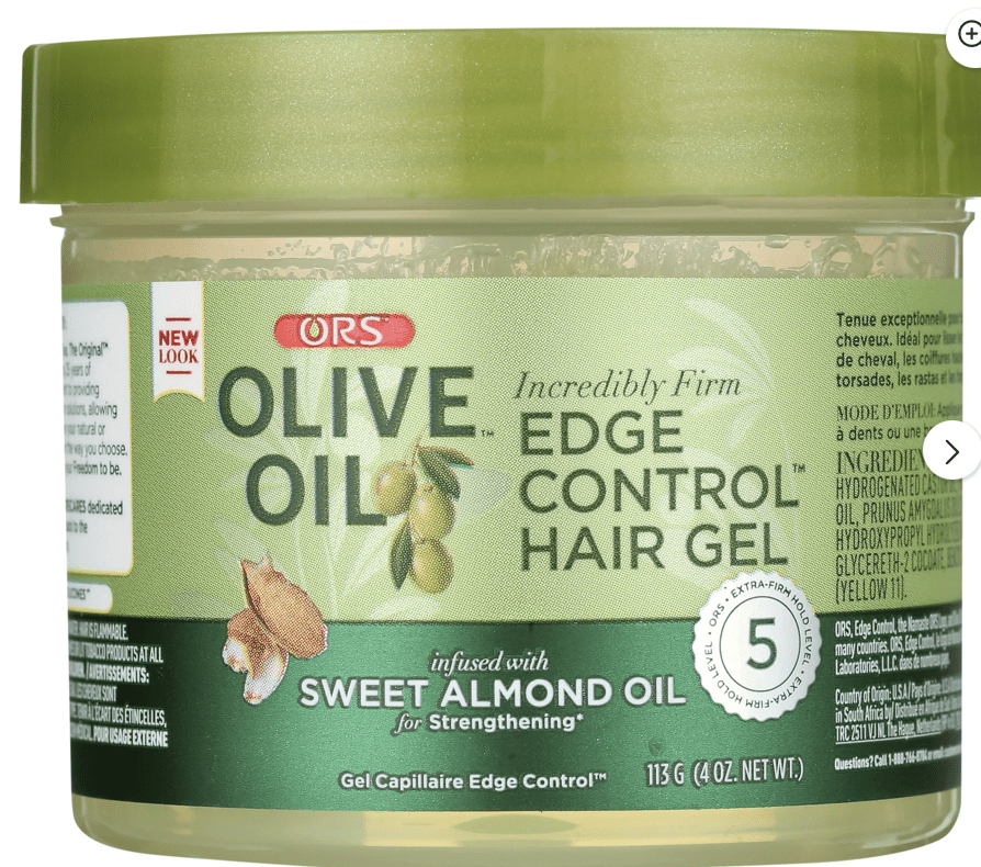 ORS Olive Oil Edge Control Hair Gel, Natural Hair Types, Strengthening, Unisex 4 oz