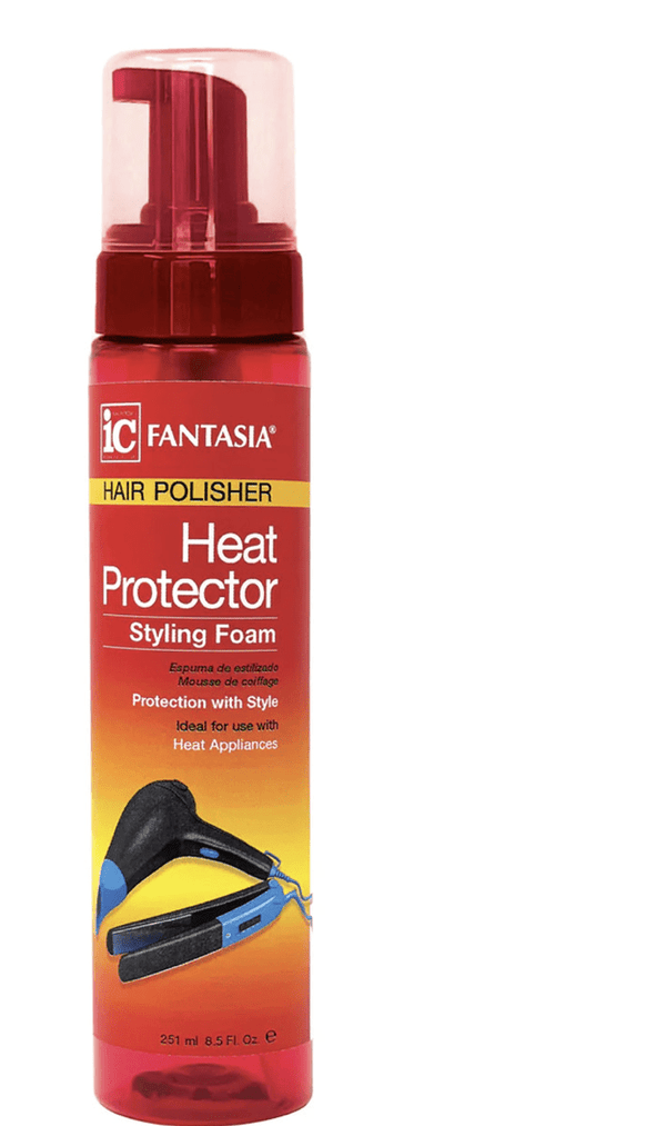 IC Fantasia Hair Polisher Heat Protector Styling Foam 8.5 oz