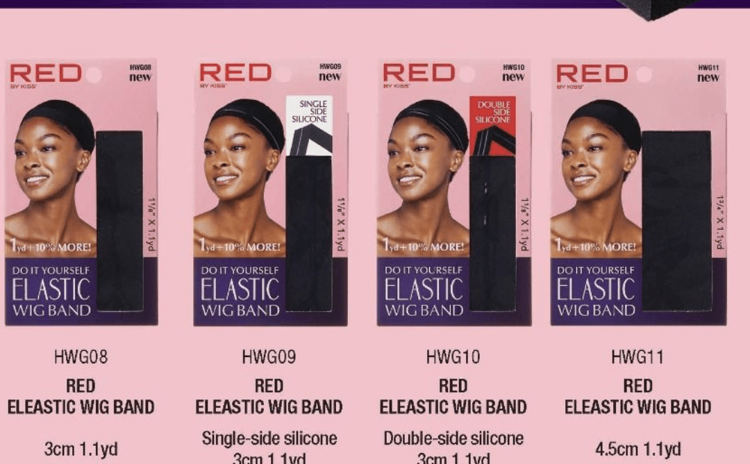 RED DIY Elastic Wig Band