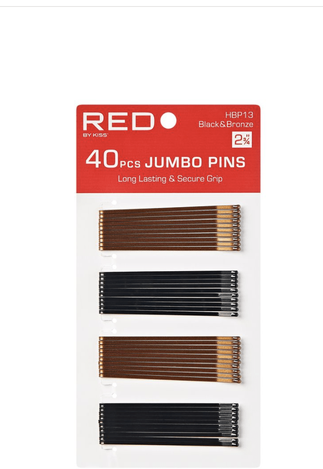 RED Bob Pins 2  3/4" 40CT Bronze & Black