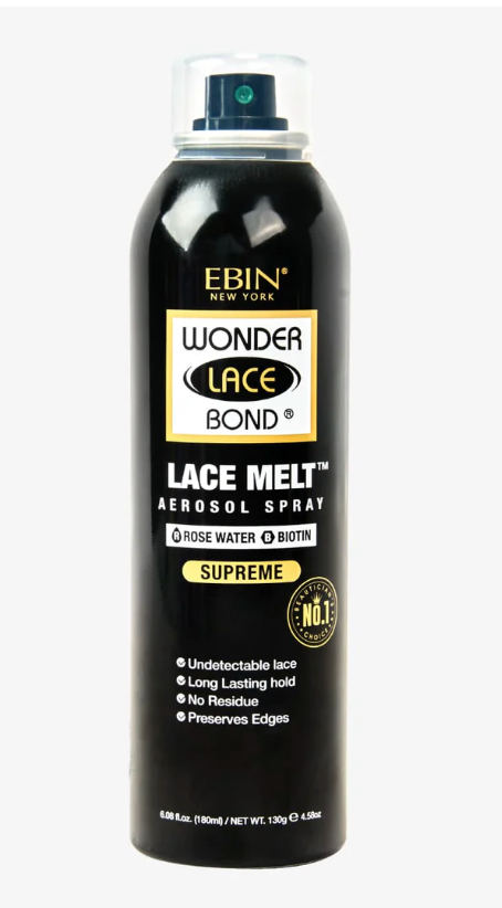 Ebin Wonder Lace Bond Melt Spray - Rose Water, Biotin 6.8 oz - BPolished Beauty Supply