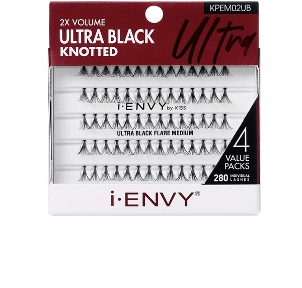 iEnvy Black Knot Free Medium Multi Pak  - 280 Individual Lashes #KPEM03UB