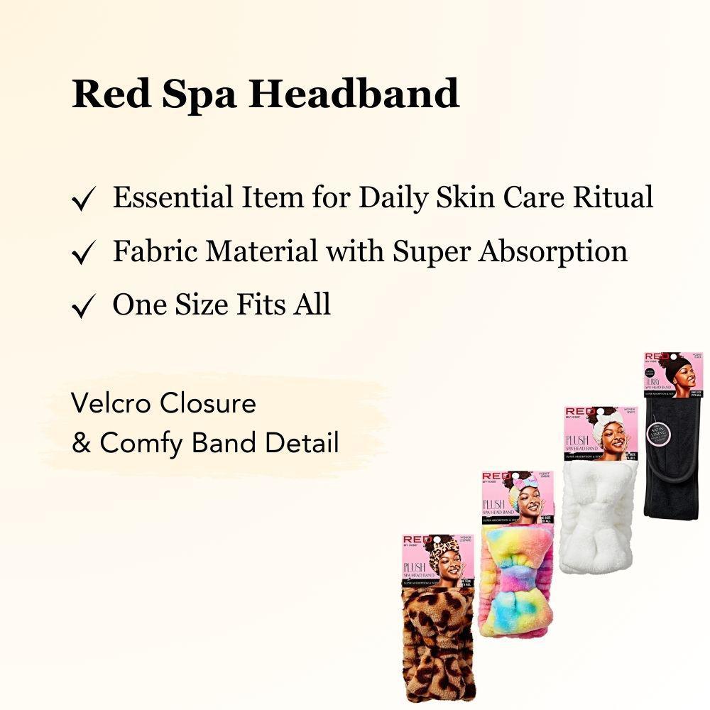 RED Plush Spa Headband - BPolished Beauty Supply