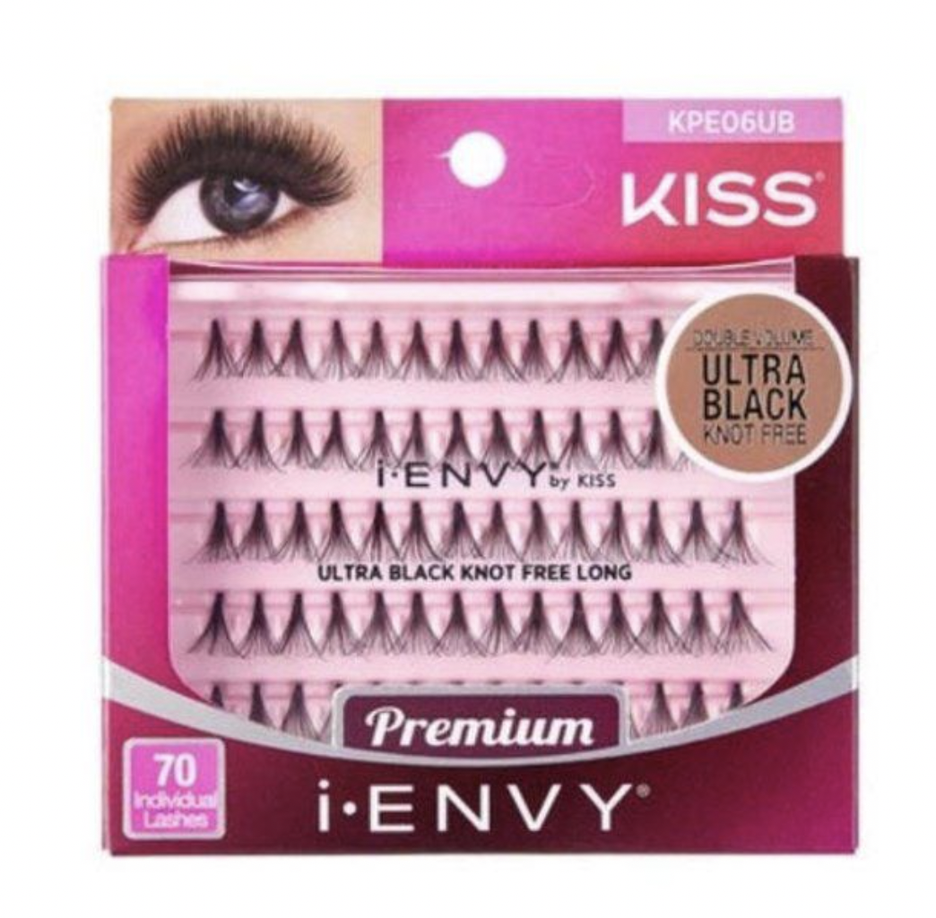 Kiss iEnvy 2X Volume Ultra Black Knot Free Long 70pc KPE06UB