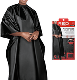 Red by Kiss Salon All Purpose Salon Cape, Black Nylon #SA03