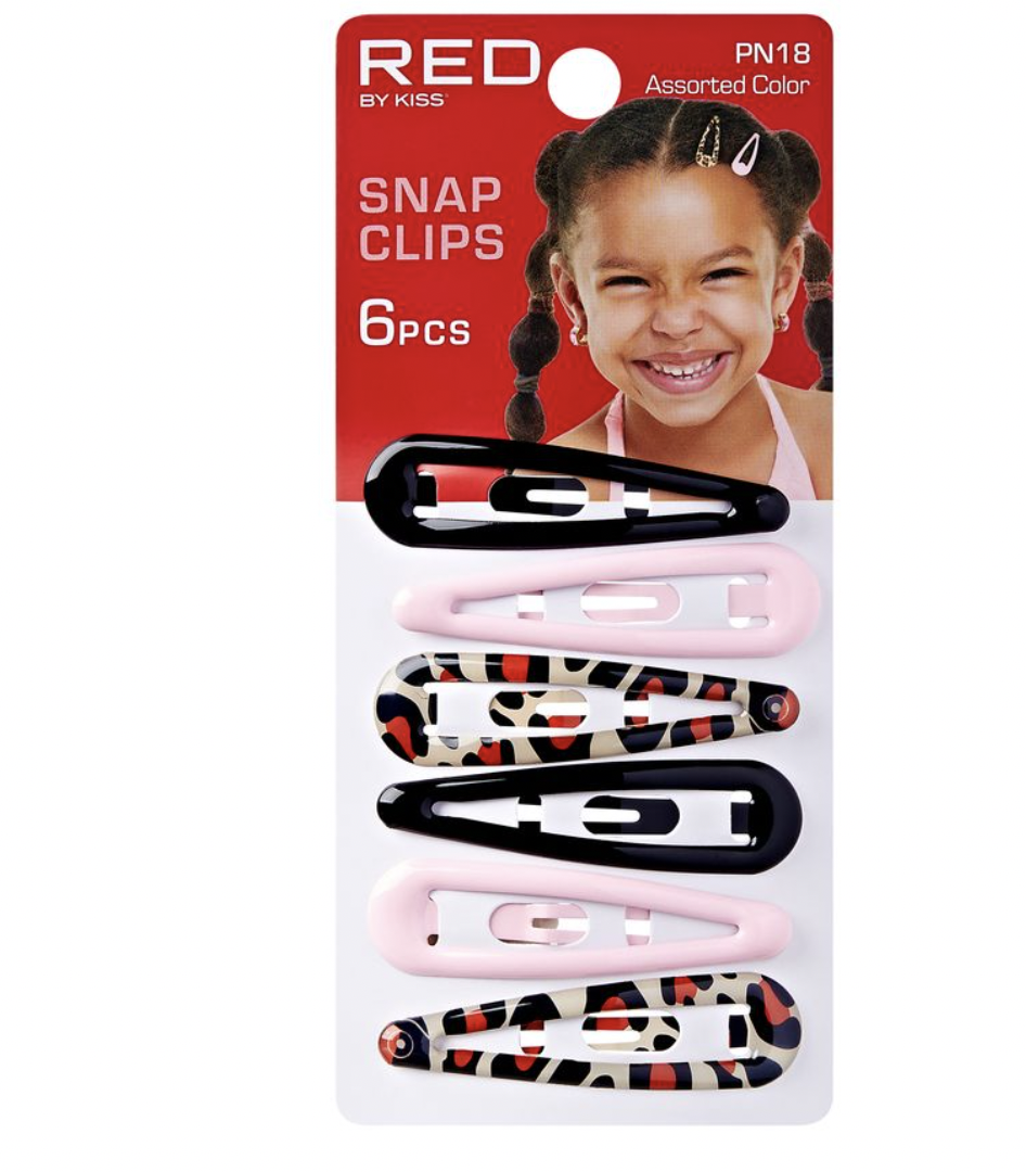 Red Kids Snap Clip Assorted # PN18 - BPolished Beauty Supply