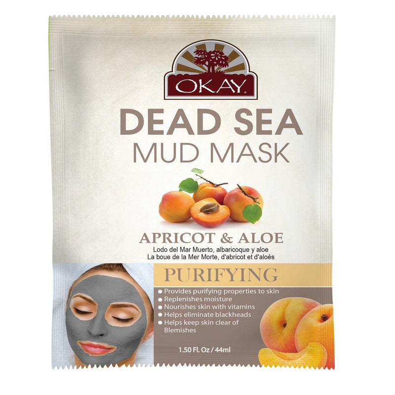 Okay Dead Sea Mud Mask Apricot & Aloe 1.5 Oz