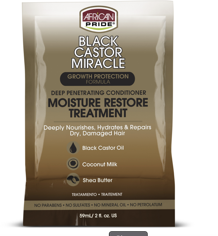 African Pride Black Castor Moisture Restore Treatment 2 oz - BPolished Beauty Supply