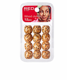 Red Wood Jumbo Hair Beads - BPolished Beauty Supply