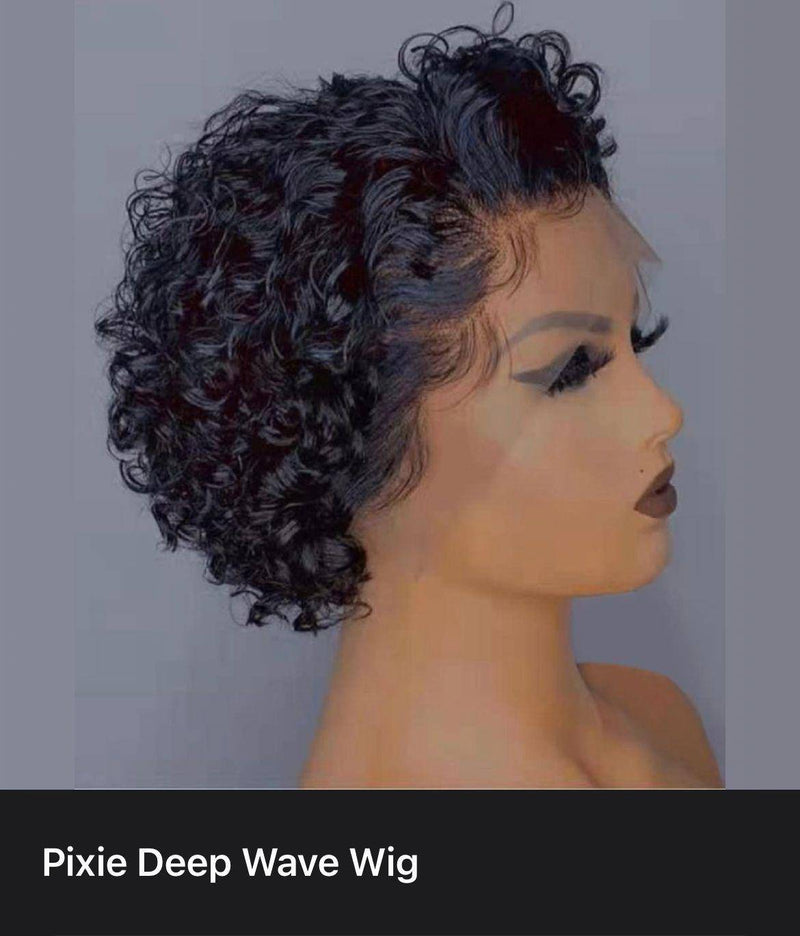 Virgin Pixie Hair Deep Wave Wig