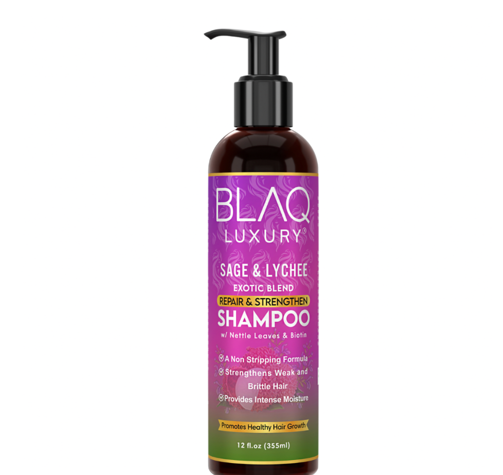 Blaq Sage & Lychee Repair and Strengthen Shampoo 12 fl oz - BPolished Beauty Supply